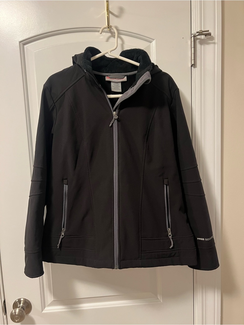 Free Country Black Utility Softshell Jacket with Hood